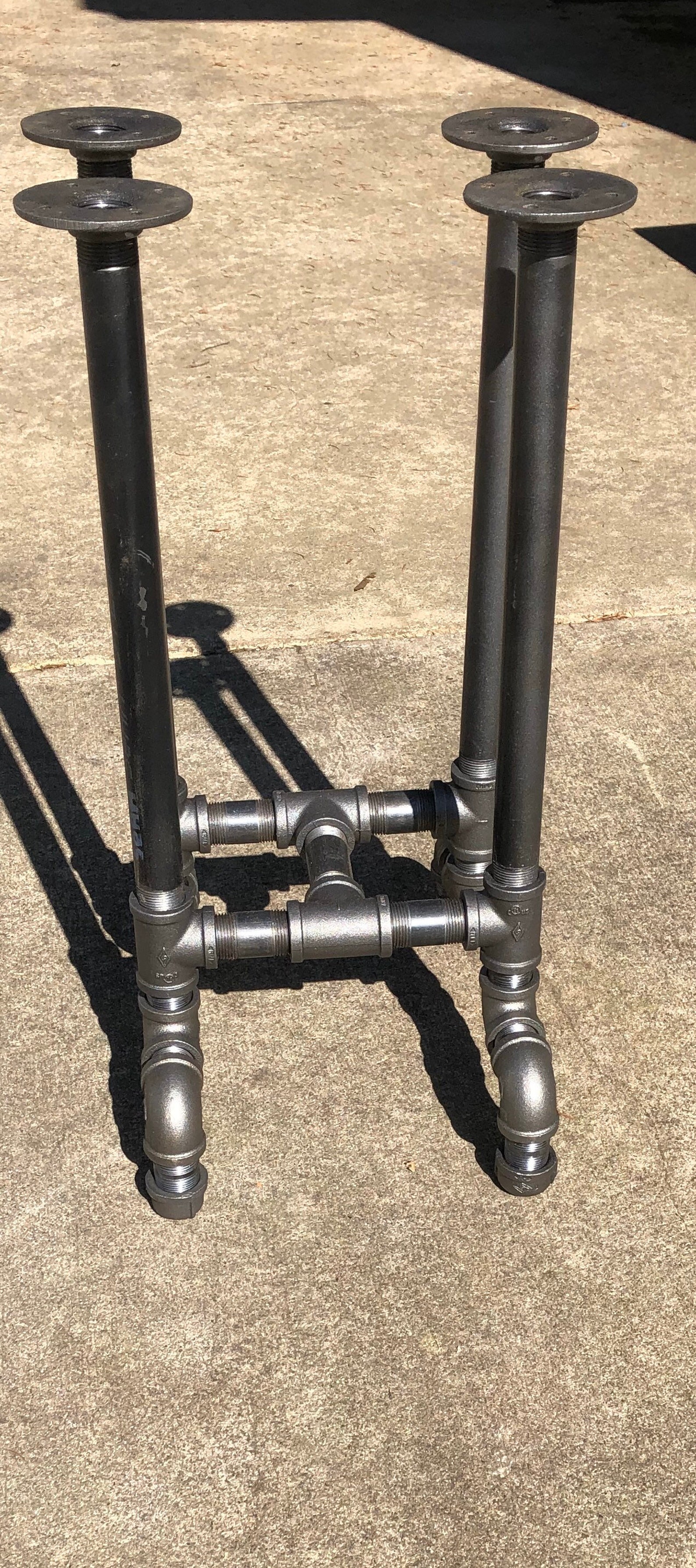 Industrial Black Pipe Bar Stool or Table Base DIY Parts Kit Etsy