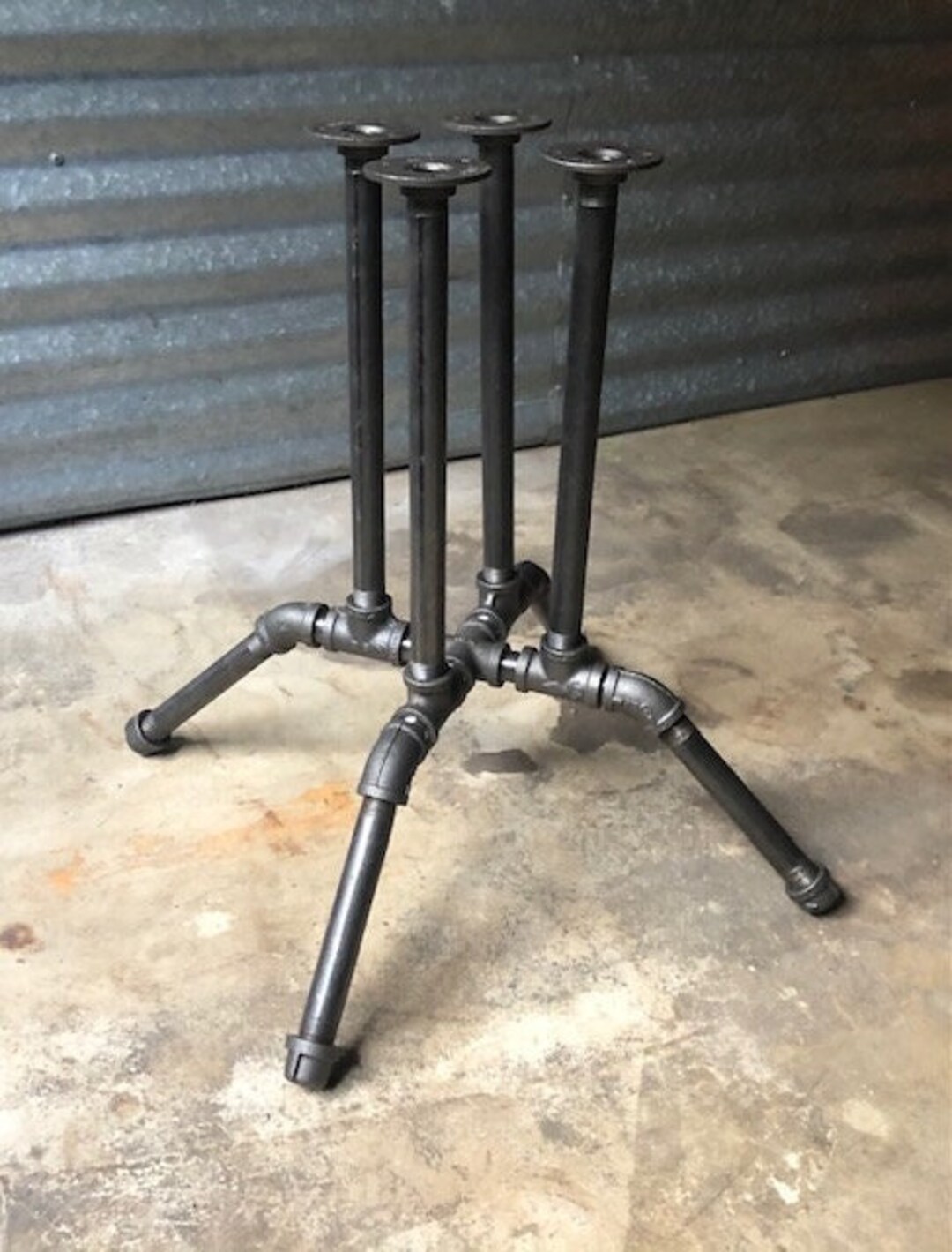 Industrial Pipe Table Base diy Parts Kit 18 X 18 Wide Table Base Height