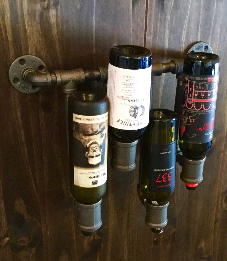 Black Pipe Wine Rack Etsy