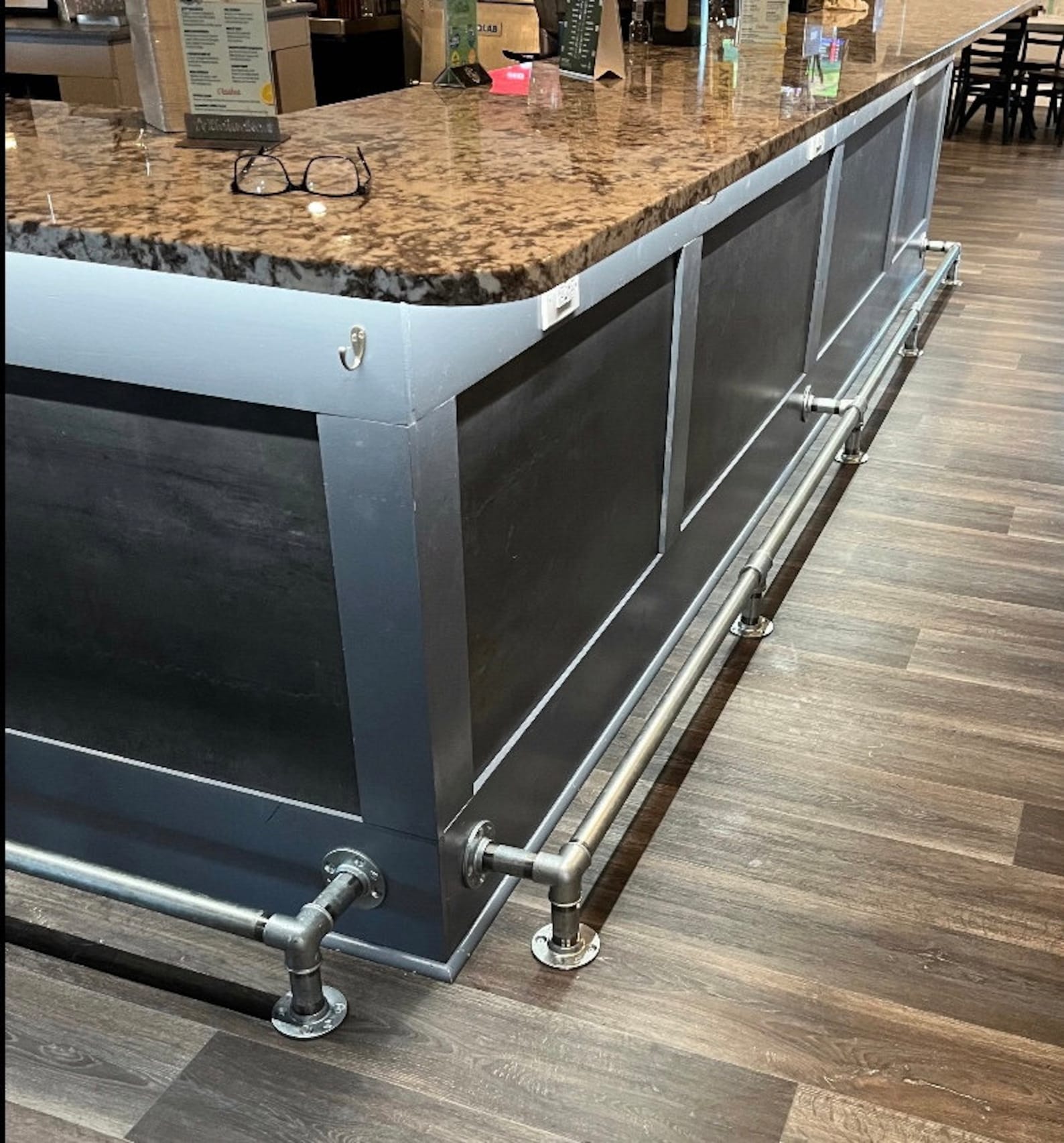 Industrial Pipe Bar Foot Rail Galvanized or Black 11/4 Etsy