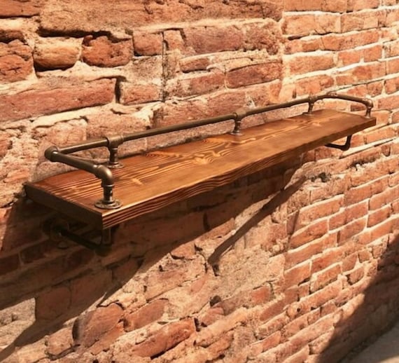 Industrial Pipe Drink Rail Kit, Lengths- 3', 4', 5', 6', 7', 8', 9', 10', 12', Depths-4”, 6", 8", 10", 12", 14", 16", 18", 20", 22" and 24"