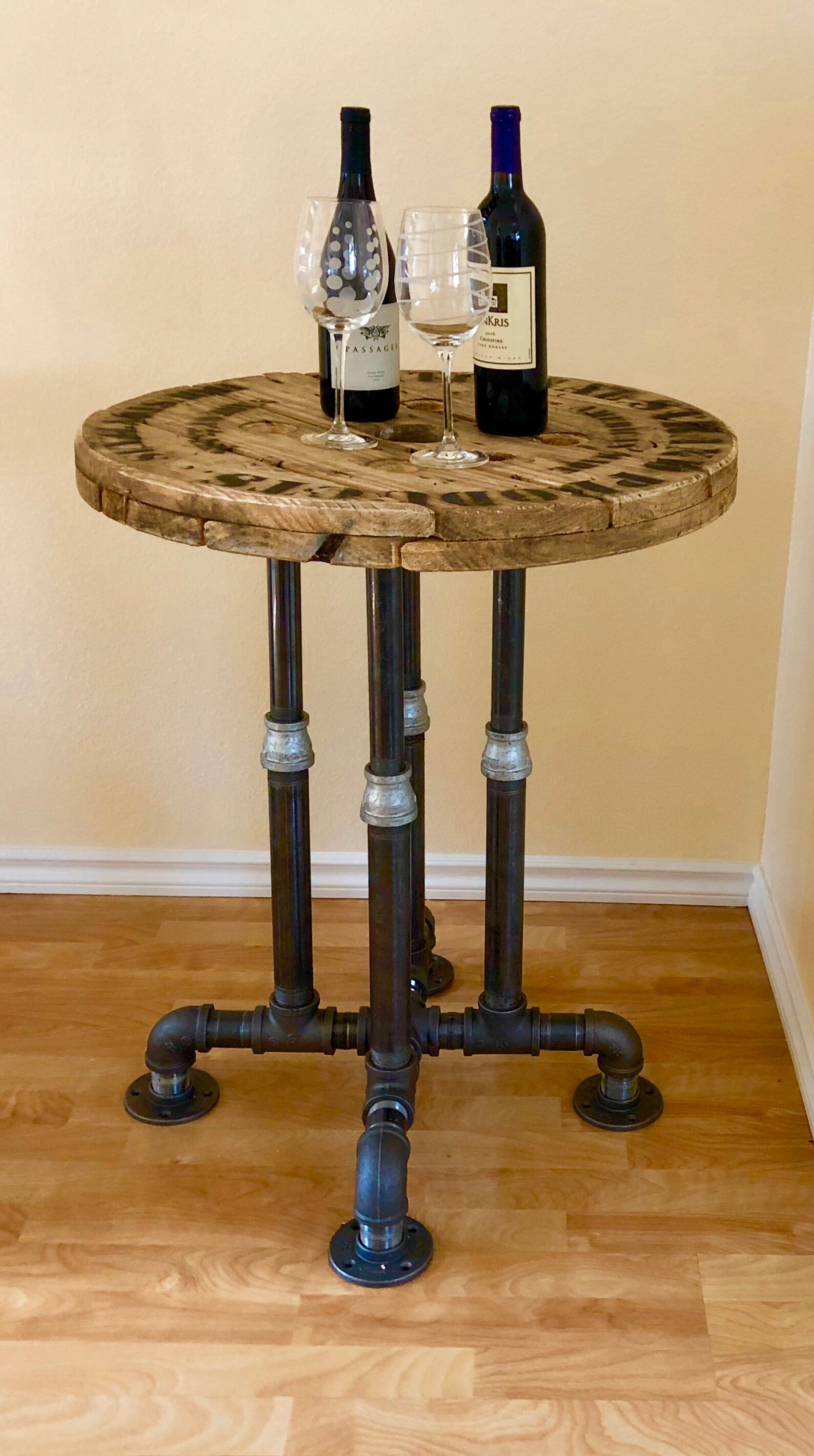 Industrial Table With Black Pipe diy Table Base Etsy