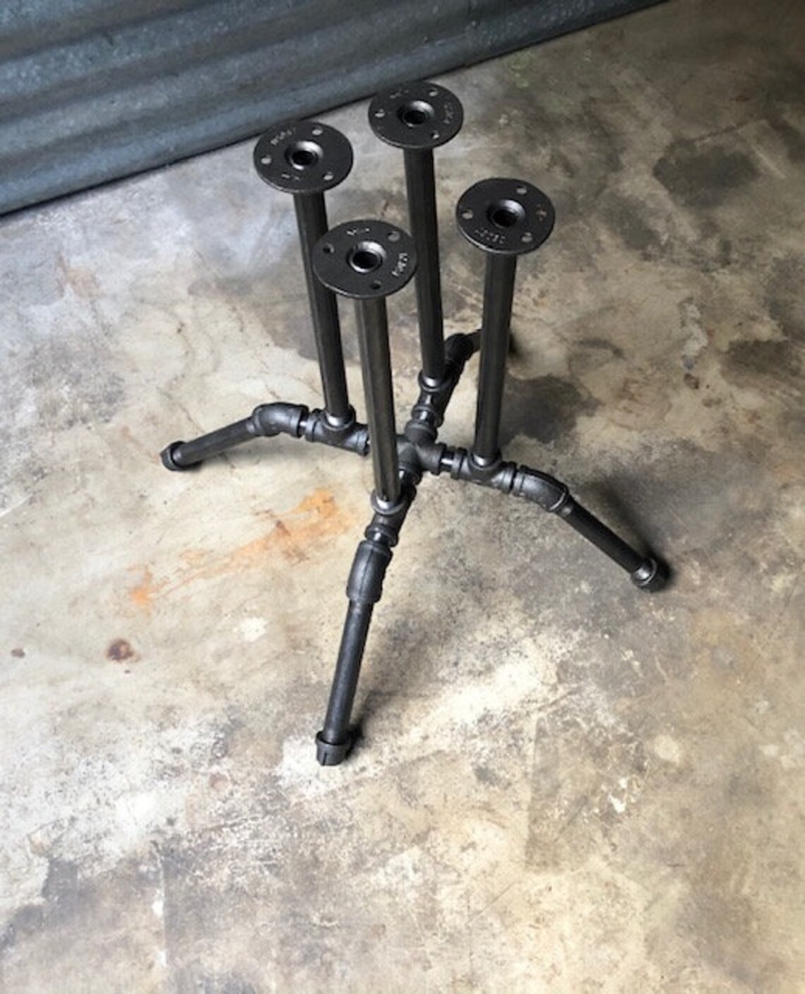 Black Pipe Table Base diy Parts Kit 18 X 18 Table Etsy
