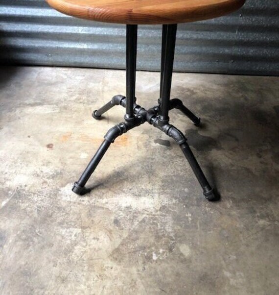 Industrial Pipe Table Base - “DIY" Parts Kit - 18” x 18” Wide Table Base - Height Options are 16", 18", 20", 22", 24", 30" and 36" Tall