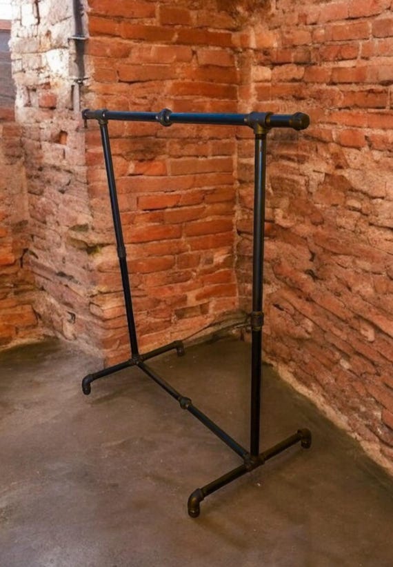 Industrial Pipe Free Standing Sturdy Clothing Rack - Clothes Stand, Garment Rack, "DIY" Parts Kit
