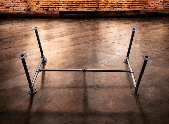 Industrial Pipe Table Base, "DIY" Parts Kit, 3/4” Pipe x 28" wide x 28” tall - Lengths available - 40", 46", 58", 70", 82", and 94"