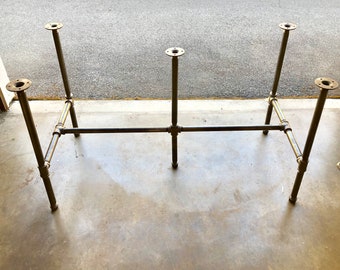 Iron Pipe Table Base - 3/4" x 66" long x 28" wide, Choose Height -28", 30", 32", 34", 36", 38", 40", 42" or 44"