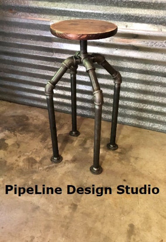 Pipe Bar Stool, Sturdy 1” Pipe, Available Heights - 20”, 24”, 27”, 30”