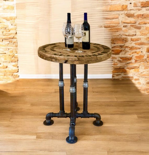 Industrial Pipe Table Base Kit DIY Pub Style - Adjustable 30", 36" and 40" Heights, Sturdy Table Legs for Home & Bar
