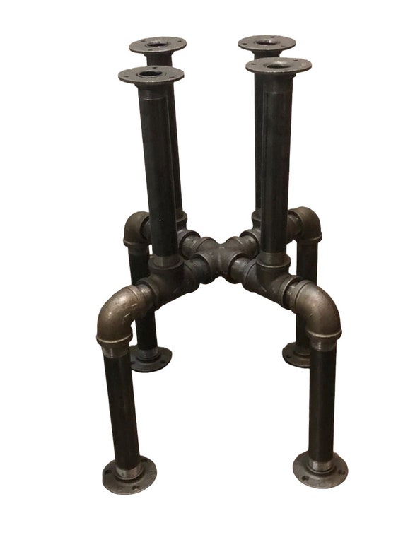 Industrial Pipe Table Base “DIY” Parts Kit, Sturdy 1” Pipe, Available Heights - 20”, 24”, 27”, 30”, 34", 36", 38", 40", 42", 44"