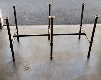 Pipe Table Base Bar Height "DIY" Parts Kit, 3/4" Pipe x 40" tall *LENGTH-68", 80", 92", 104" *WIDTH-18", 20", 22", 24", 26", 28", 30"