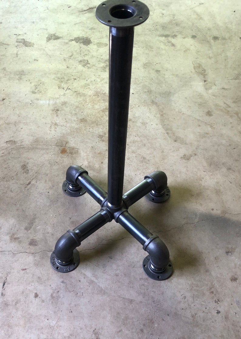 Industrial Pipe Table Base Diy Parts Kit Pedestal Table Base Pub Bar