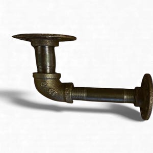 BEST SELLER - Pipe Shelf Brackets - 2 DIY Shelf Brackets Kit, Multiple Sizes 3" to 15" long for Industrial Wall Mount Shelving