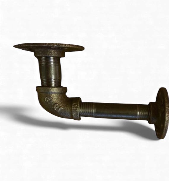 BEST SELLER - Pipe Shelf Brackets - 2 DIY Shelf Brackets Kit, Multiple Sizes 3" to 15" long for Industrial Wall Mount Shelving