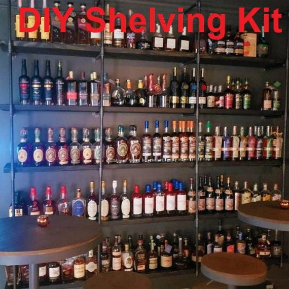 Industrial Pipe Shelving, 6 Shelf Unit, "DIY" Kit, Perfect Shelving for Bars, Coffee Shops, Restaurants, Clothing Stores- Custom Orders