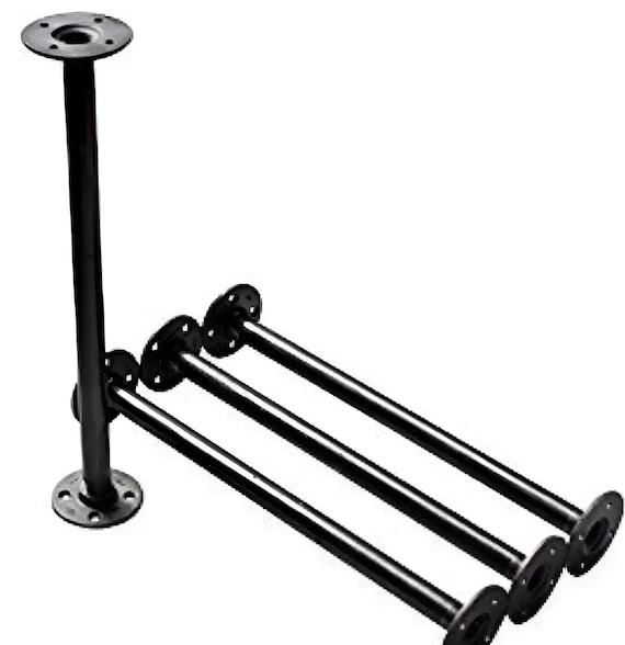 Industrial Pipe Table Legs - Sturdy Metal Desk & Table Supports, Choose Custom Length for DIY Furniture