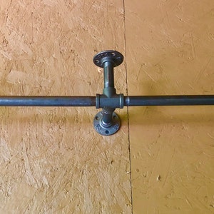 Black Pipe Shelf Bracket &quot;DIY&quot; Parts Kit, 30&quot; Long, Shelf Depth Options -  6&quot;, 7&quot;, 8&quot;, 9&quot;, 10&quot;, 11&quot;, 12&quot;, 14&quot;, 16&quot; & 18&quot; Heavy Duty