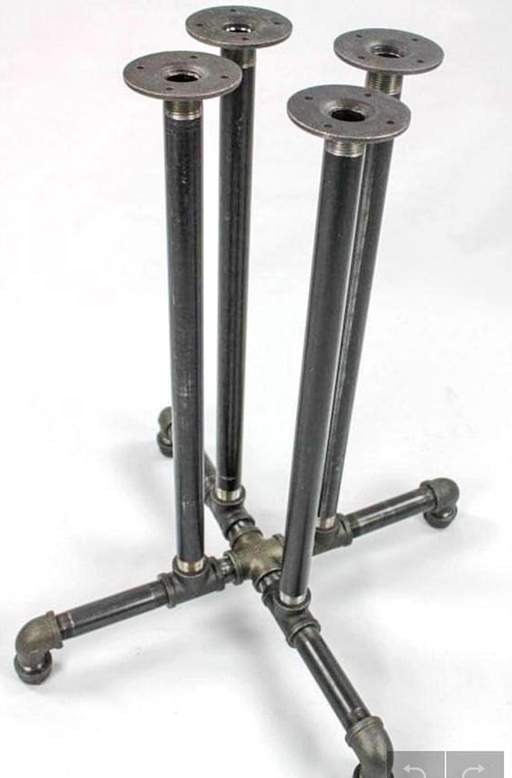 Industrial Iron Pipe Bar Stool Base Kit, Height Options - 20", 24", 27" Tall, Bars, Restaurants, Coffee Shops, Breweries