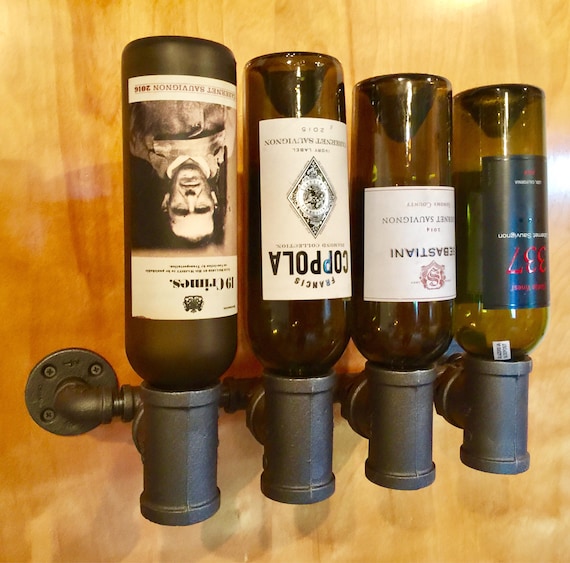 Black Pipe Wine Rack