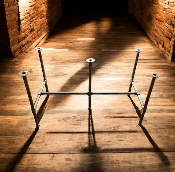 Iron Industrial Pipe Table Base, 3/4" x 30" Tall- Length- 26", 32", 38", 44", 56", 68",80" or 92" Width- 12", 16", 20", 24", 26", 28" or 30"