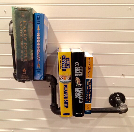 Industrial Black Pipe Book Shelf "DIY" Parts Kit