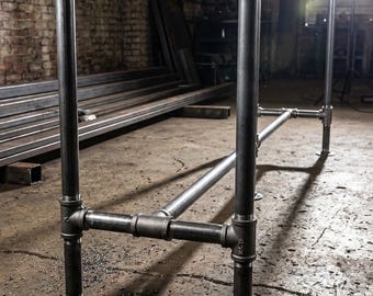 Industrial Pipe Table Base Kit - 30" Tall - Choose Length 26"-92" & Width 12"-30" - DIY Rustic Furniture Frame