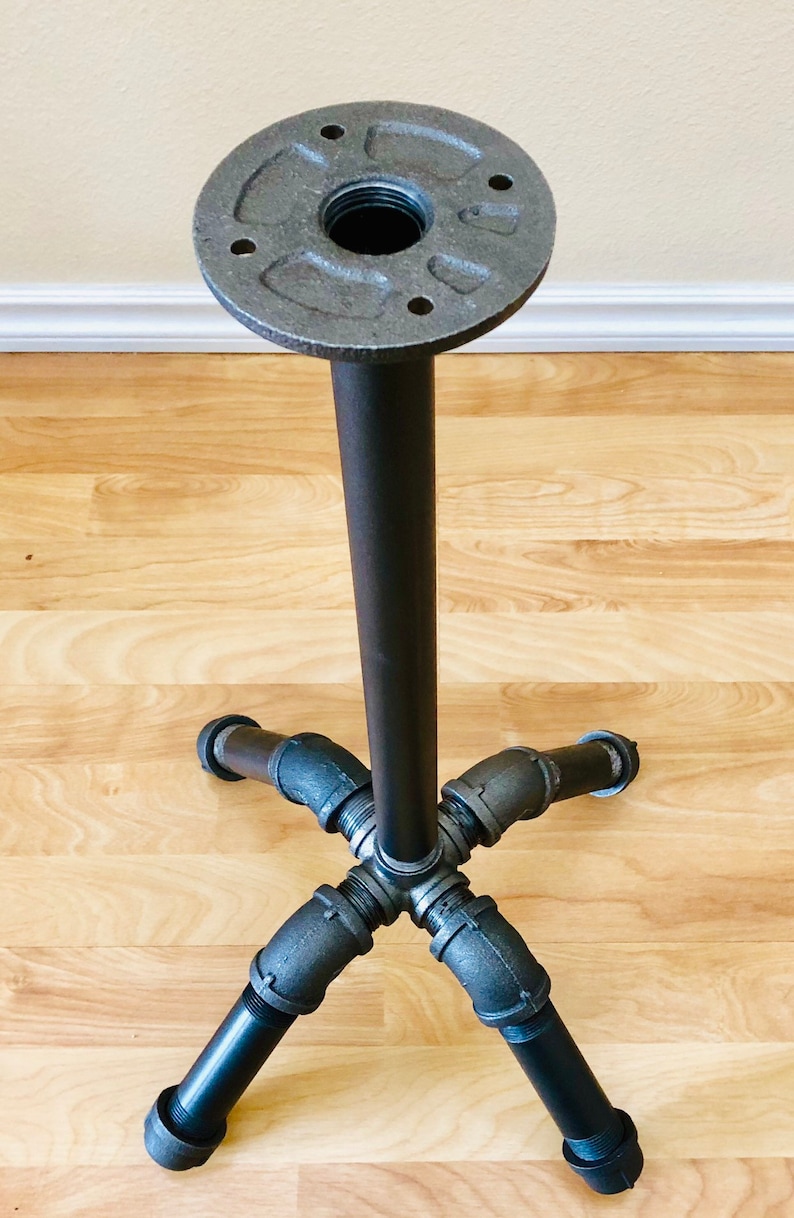 Black Pipe Table Base DIY Parts Kit Pedestal Etsy