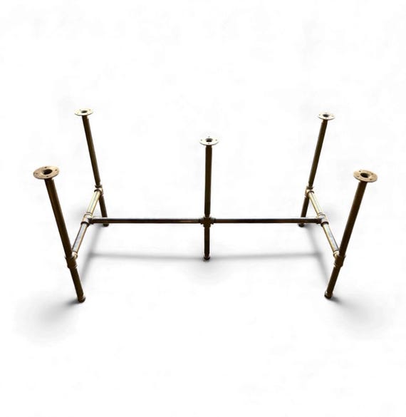 Iron Industrial Pipe Table Base, 3/4" x 30" tall - Length- 26", 32", 38", 44", 56", 68", or 80" Width- 12", 16", 20", 24", 26", 28" or 30"