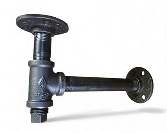 Industrial Pipe Brackets for Shelving, Supports for Rustic & Modern Design