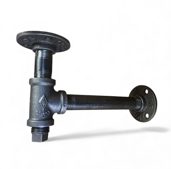 Industrial Pipe Brackets for Shelving, Supports for Rustic & Modern Design