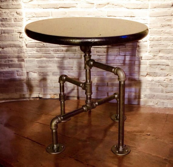 Industrial Pipe Table, End Table, Side Table, Nightstand - Unique Handmade Original Design