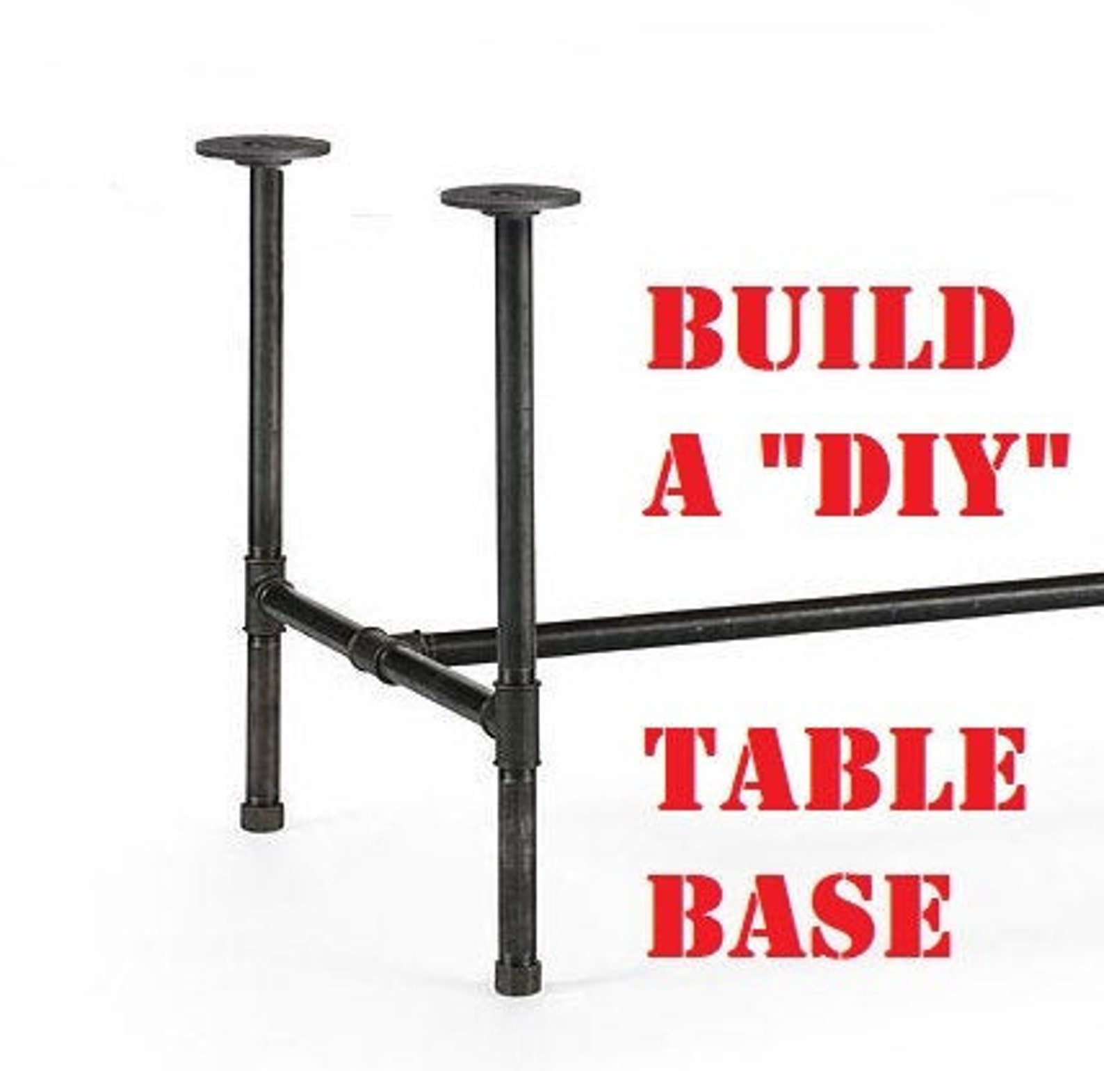 Black Pipe Table Base diy Kit 1 X 30 Etsy