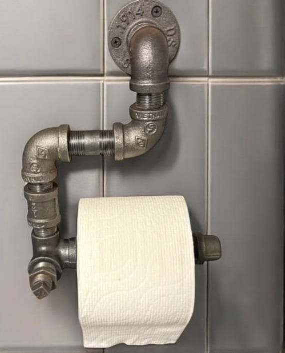Industrial Pipe Toilet Paper Holder