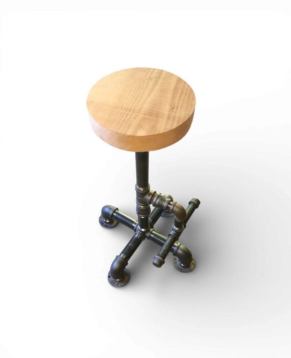 Industrial Grade Iron Pipe Bar Stool Base Parts Kit with Footrest – Rustic DIY Table Legs for Home and Commercial Use