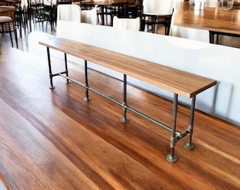 Industrial Iron Pipe Table Base with 6 Table Legs for Long Tables, Sturdy Construction Grade Pipe, Height options include 30", 36" and 40"
