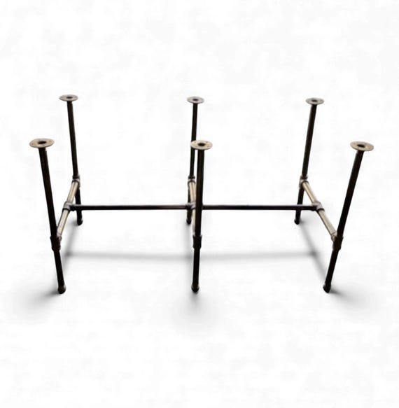 Industrial Pipe Table Base "DIY" Kit, 1" Pipe x 30" Tall- Choose Width- 18", 20", 24", 26", 28", 30" Choose Length- 68", 80", 92", 104"