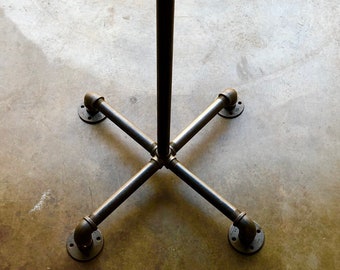 Industrial IRON Pipe Table Base "DIY" Parts Kit, 3/4" Pipe x 18", 20", 22", 24", 26", 28", 30”, 32”, 34”, 36”, 38”, 40", 42” or 44" Tall