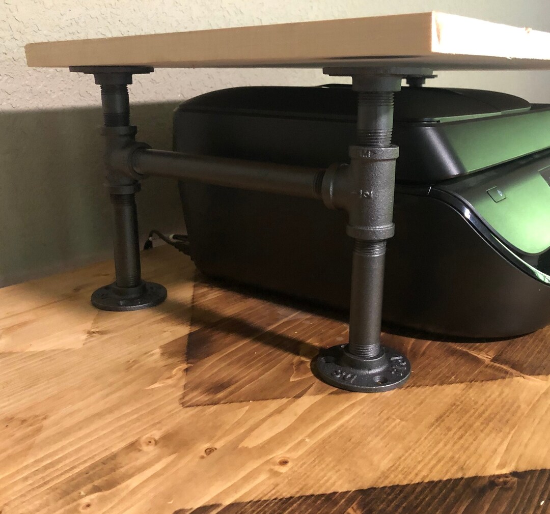 Industrial Pipe Computer Monitor Stand Legs Kit, One Set of Pipe Legs