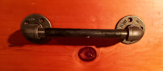 Industrial Pipe Towel Bar - Rustic Towel Rack, Sturdy Grab Bar & Handrail for Bathroom or Kitchen Decor