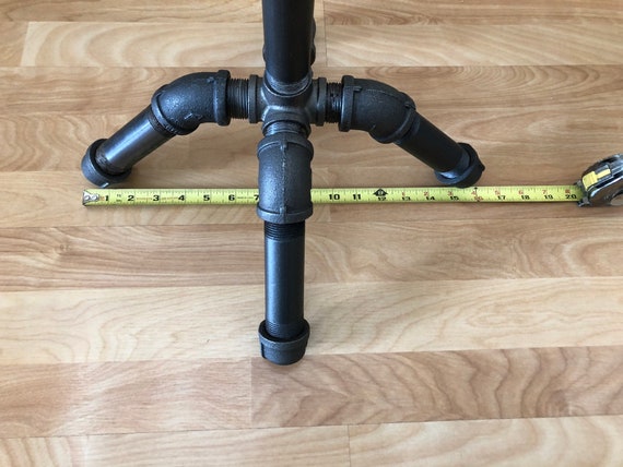 Black Pipe Table Base Diy Parts Kit Pedestal Etsy