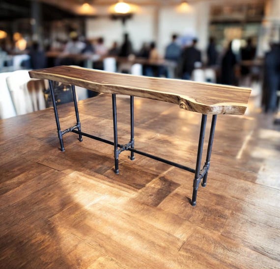 Industrial Pipe Table Base Kit, 66" long, Height Options-28",30",32",34",36",38",40", 42" or 44" Depth Options - 12", 14", 16", 18" or 20"