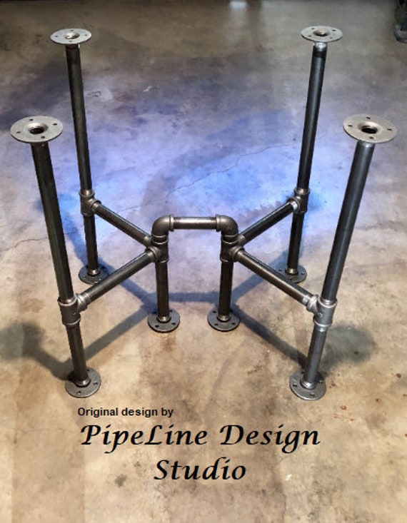 Industrial Pipe Cross Table Base, "DIY" Parts Kit, 3/4" Pipe x 28" long x 22" wide, Choose 20" tall up to 42" tall- Big<<SALE>>