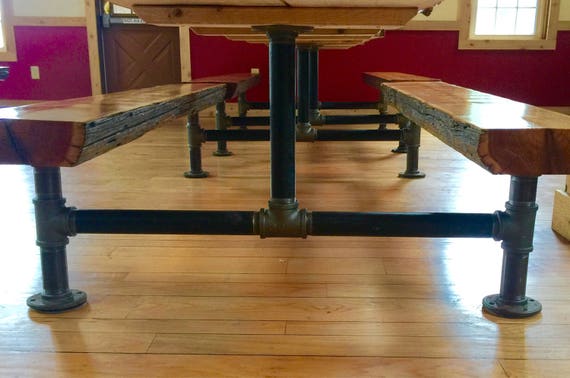 Industrial Pipe Picnic Table Base, 1.25" Heavy Duty Pipe <> INDOOR/OUTDOOR <> Free Shipping!
