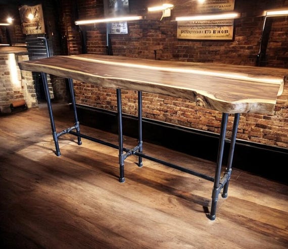 Iron Pipe Table Base Kit, 3/4" Pipe x 78" Long (select height and depth in dropdown menu)