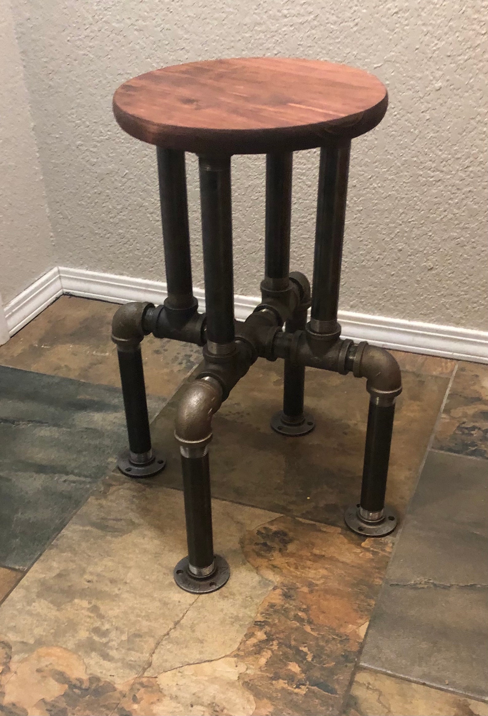 Industrial Pipe Bar Stool DIY Parts Kit Sturdy 1 Pipe Etsy