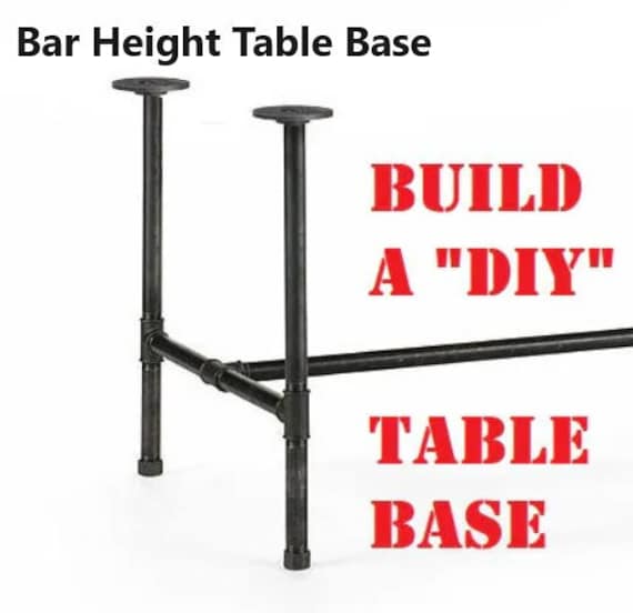 Industrial Pipe Table Base Kit, 3/4" Pipe x 40" tall -Length- 26", 32", 38", 44", 56", 68", or 80" Width-12", 16", 20", 24", 26", 28" or 30"