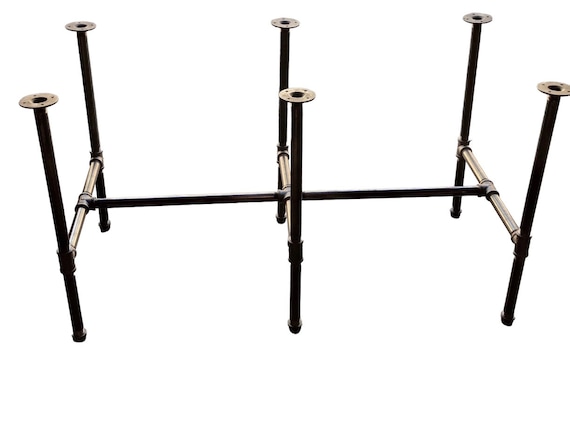 Black Pipe Table Base "DIY" Parts Kit, 3/4" Pipe x 30" tall with Center Support-Choose Width and Length, Custom orders & FREE Quotes