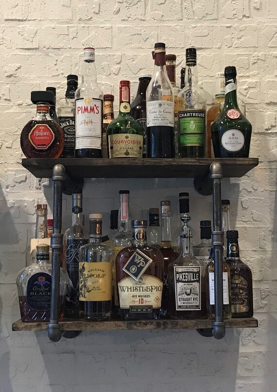 Black Pipe Shelving - "DIY" Parts Kit, One set Included with each purchase - 20" tall x 12" deep