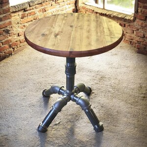 Industrial Pipe Table Base "DIY" Parts Kit, Pedestal Table Base, Pub, Bar Table, 3/4" Pipe x 20", 30", 36" and 38" Available - 20" Wide Base