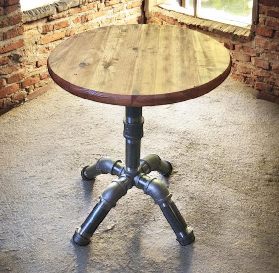 Industrial Pipe Table Base "DIY" Parts Kit, Pedestal Table Base, Pub, Bar Table, 3/4" Pipe x 20", 30", 36" and 38" Available - 20" Wide Base